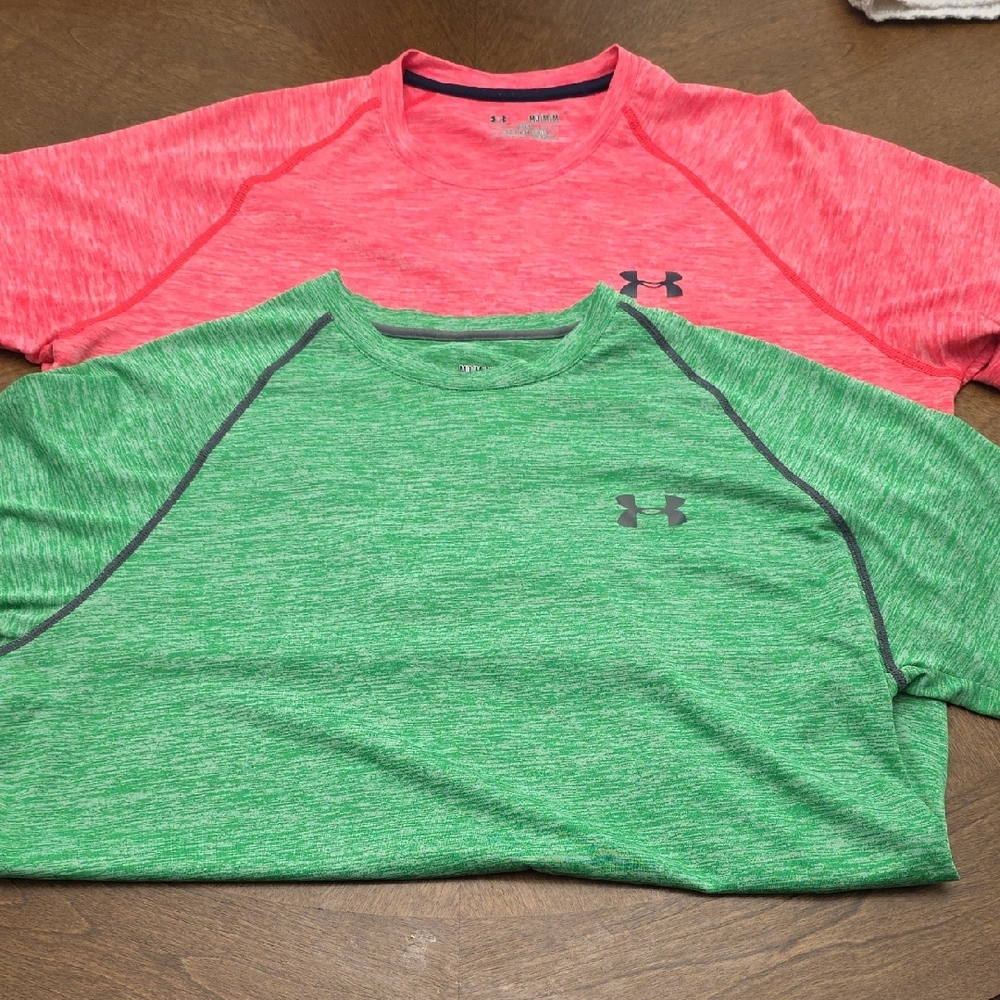 Under Armour Green and Pink Short Sleeve Tees